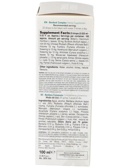 Bardana Composta Extracto 100Ml. de Forza Vitale