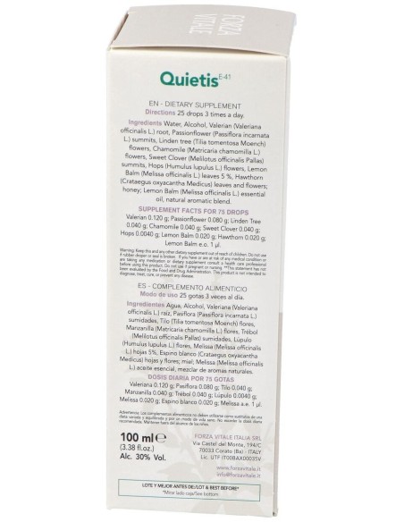 Quietis (Melissa Composta) Extracto 100Ml. de Forza Vitale