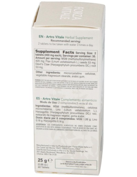 Artro Vitale  25Gr.Comprimidos de Forza Vitale