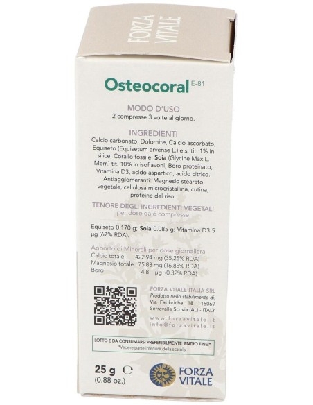Corallo Composto (Osteocoral) 25Gr.Comprimidos de Forza Vitale
