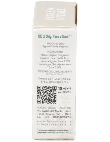 Quinta Esencia Oregano-Tomillo-Ajedrea 10Ml. de Forza Vitale