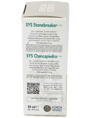 Sys.Spaccapiedtra (Rompepiedra) 50Ml. de Forza Vitale