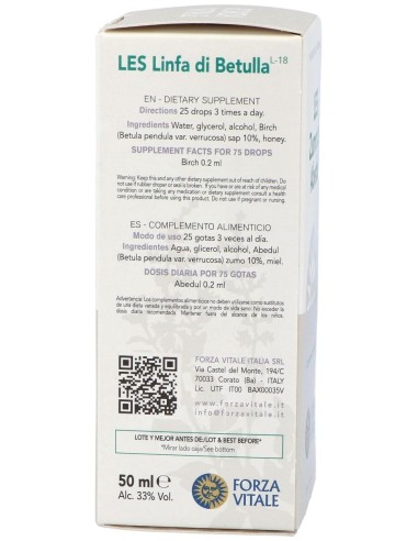 Les Linfa Di Betulla Linfa De Abedul 50Ml. de Forza Vitale