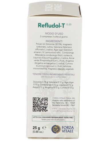 Refludol (Dolomite Composta) 25Gr.Comprimidos de Forza Vitale