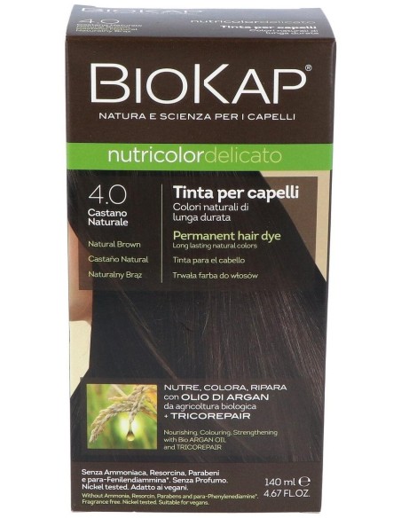 Tinte Brown Gentle Dye 140Ml. Castaño Natural 4.0 de Biokap