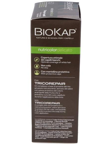 Tinte Castaño Claro Natural  140Ml. 5.0 Delicato de Biokap