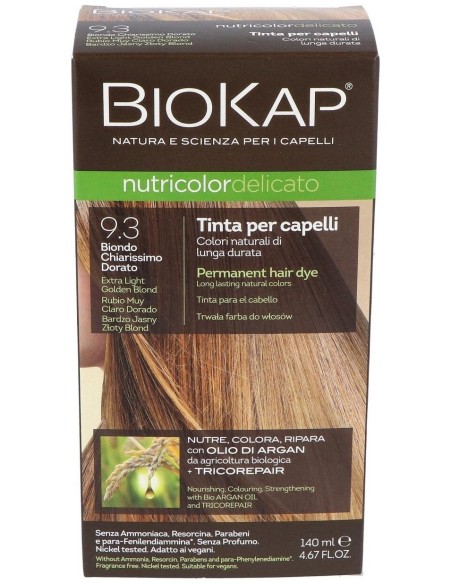 Tinte Rubio Muy Claro Dorado 140Ml. 9.3 Delicato de Biokap
