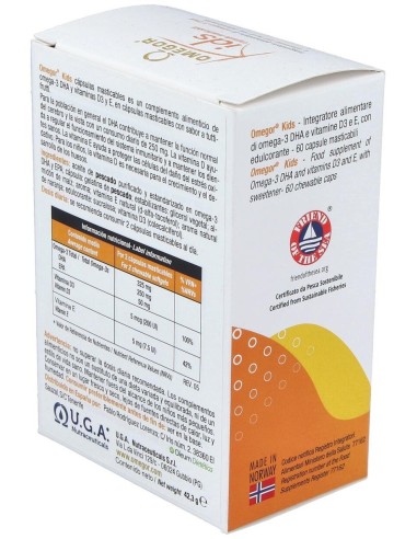 Omegor Kids Masticable 60Cap. de Uga Nutraceuticals