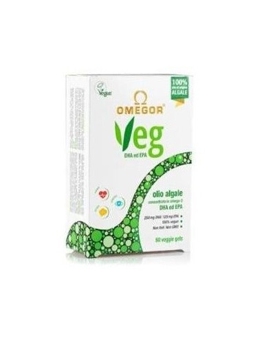 Omegor Veg Omega 3 Vegetal 60Cap. de Uga Nutraceuticals