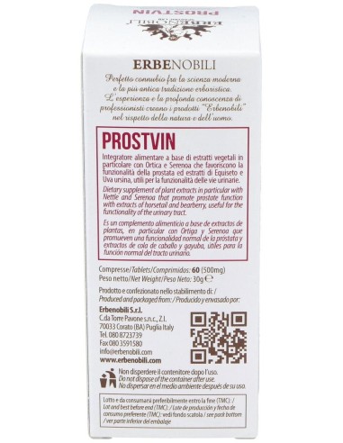 Prostvin Compost Hiperplasia Próstata 60Comp de Erbenobili