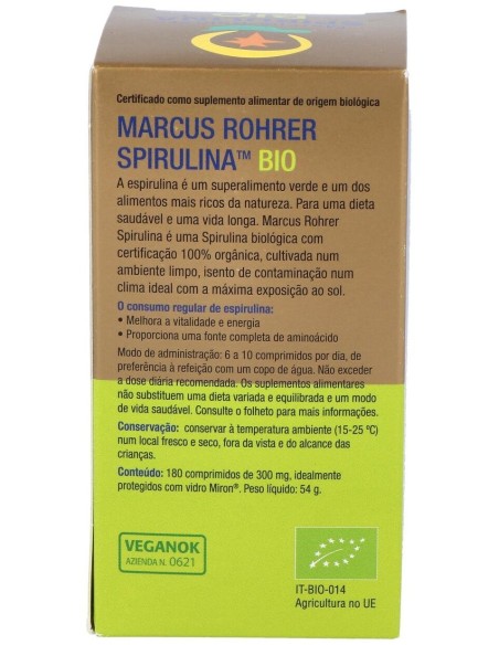 Espirulina Bio 180 Comprimidos  de Marcus Rohrer