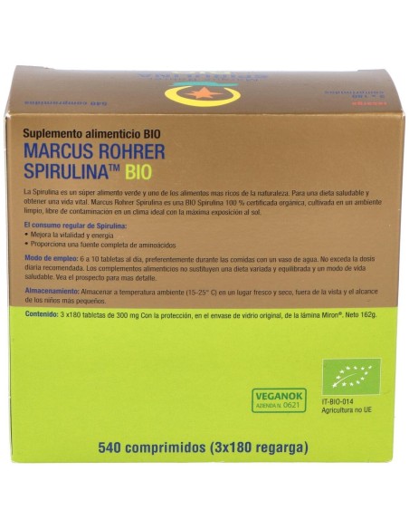 Espirulina Bio Recarga 540 Comprimidos  de Marcus Rohrer