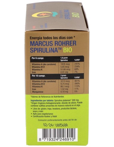 Espirulina Bio Recarga 540 Comprimidos  de Marcus Rohrer