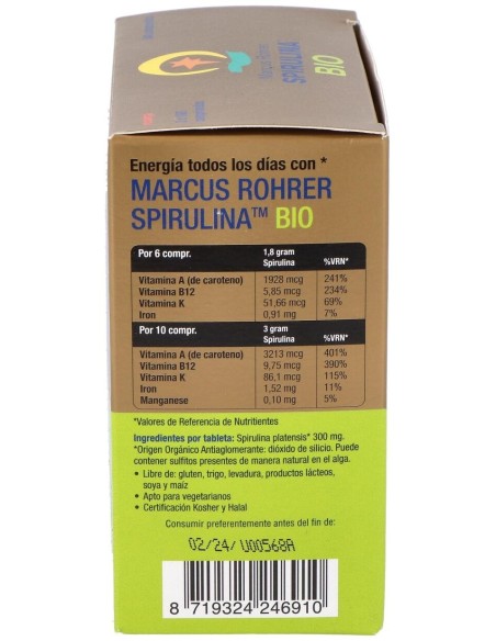 Espirulina Bio Recarga 540 Comprimidos  de Marcus Rohrer