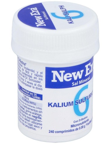 Sal Schussler Nº6 Kalium Sulfuricum 240Comp. de New Era