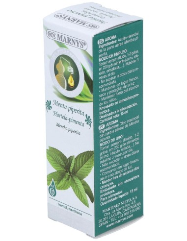 Menta Piperita Aceite Esencial Alimentario 15Ml. de Marnys