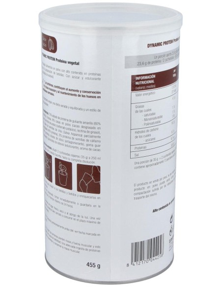 Dynamic Proteina Vegetal Cacao 455Gr. de Santiveri