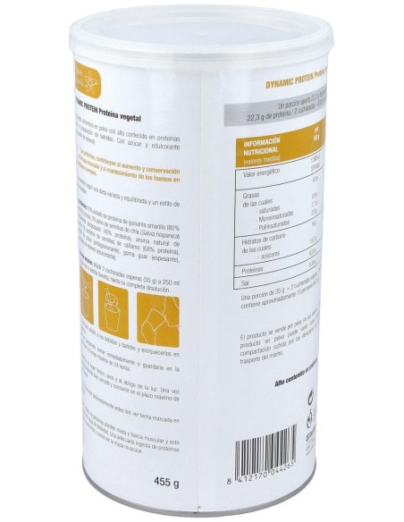 Dynamic Proteina Vegetal Vainilla 455Gr. de Santiveri