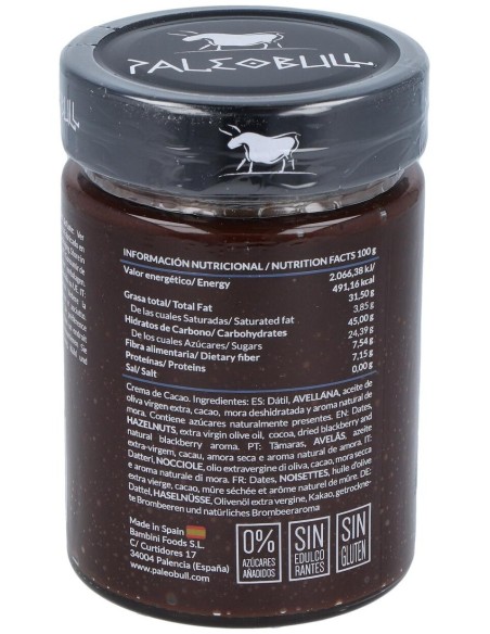 Ambrosia Crema De Mora 300Gr. de Paleobull
