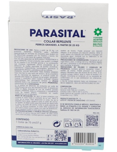 Parasital Collar Antiparasitario Perros Grandes de Zotal Vet