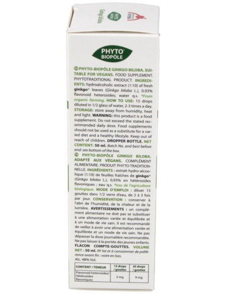 Phyto-Bipole Bio Ginkgo Biloba 50Ml. de Phytobiopole