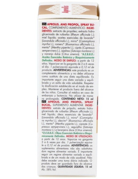 Aprolis Ang-Propol Spray Bucal 15 Ml. de Intersa