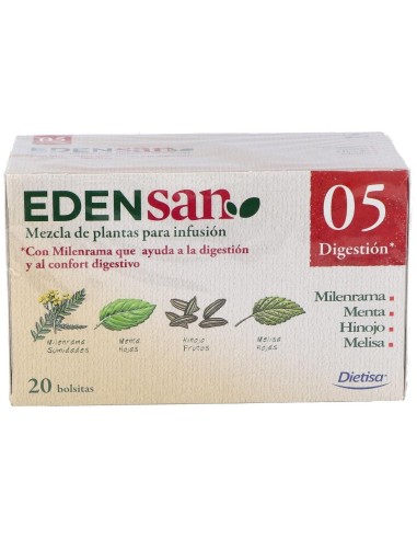 Edensan  Digestión 05  Envase 20 Filtros(20 Infusiones) de Edensan®