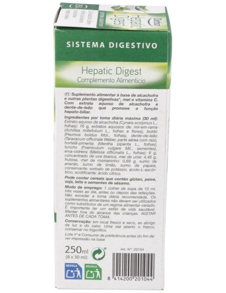 Hepatico Digestivo (Tonic Diet) 250Ml. de Dietisa (Dielisa)