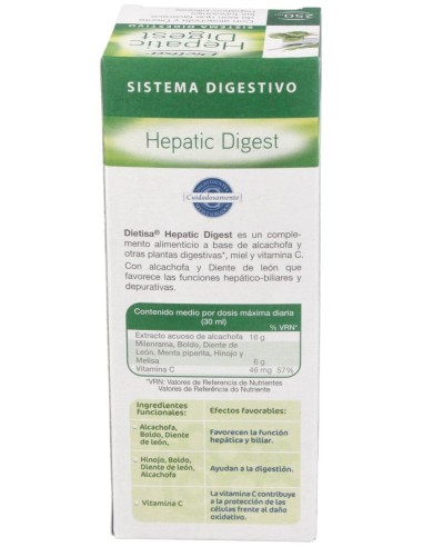 Hepatic Digest   Envase 250 Ml(8 Días) de Dielisa®