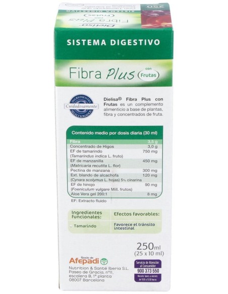 Fibra Plus Con Frutas  Envase 250 Ml(8-12 Días) de Dielisa®