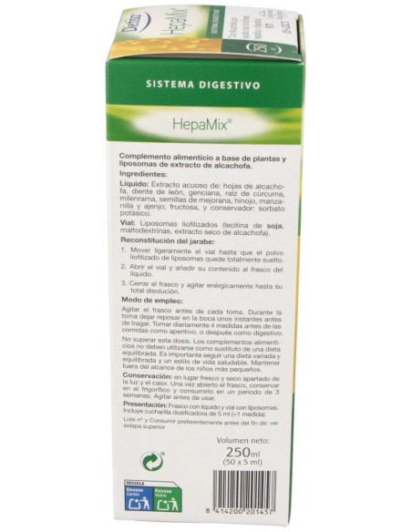 Hepamix Elixir  Envase 250 Ml(12 Días) de Dielisa®