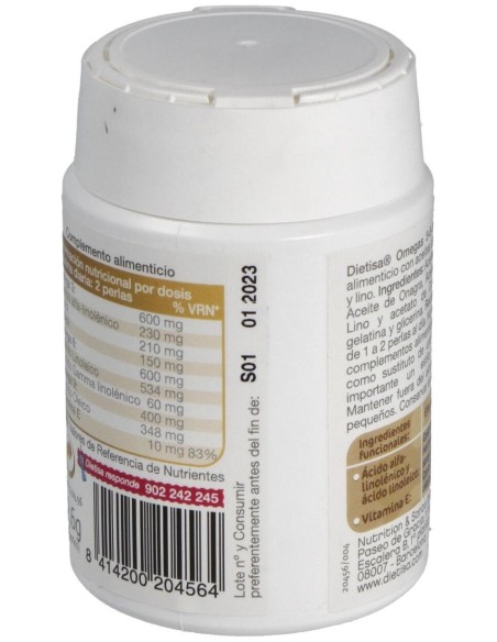 Omegas 3-6-9  Envase 60 Perlas(30-60 Días) de Dielisa®