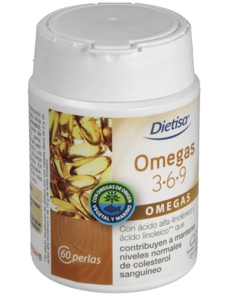 Omegas 3-6-9  Envase 60 Perlas(30-60 Días) de Dielisa®