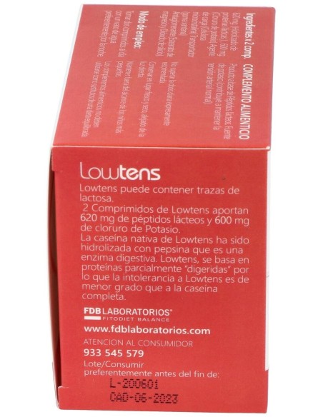 Lowtens Peptidos Lacticos 60Comp. de Fdb