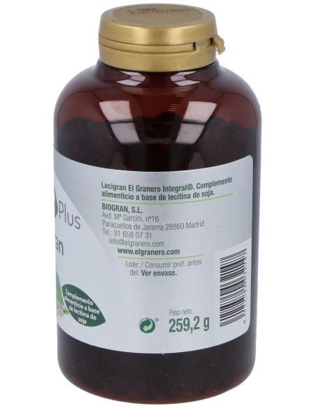 Lecitina De Soja Lecigran 740Mg. 360Perlas de El Granero