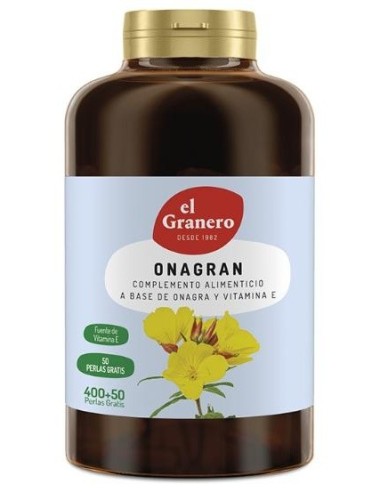 Onagran Aceite De Onagra 400+50Perlas de El Granero