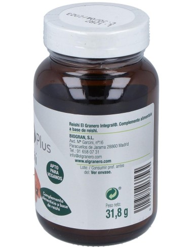 Reishi Forte 60Cap.Veg. de El Granero