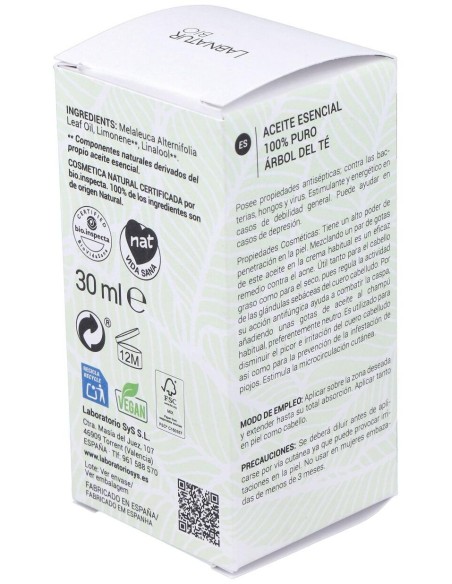 Arbol Del Te Aceite Esencial 30Ml. Bio de Labnatur Bio