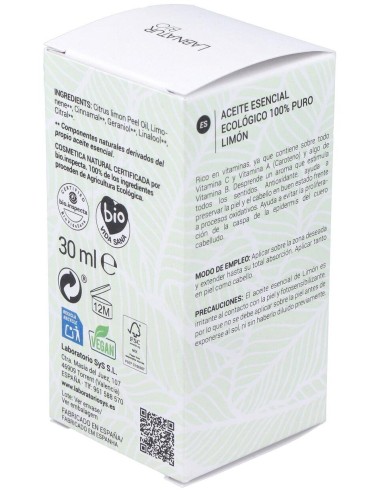 Limon 30Ml. Aceite Esencial Bio de Labnatur Bio