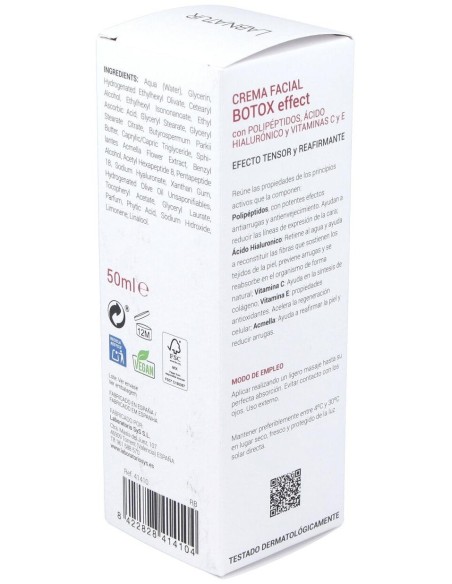 Crema Facial Botox Efecto Tensor 50Ml. Labnatur de Labnatur Bio