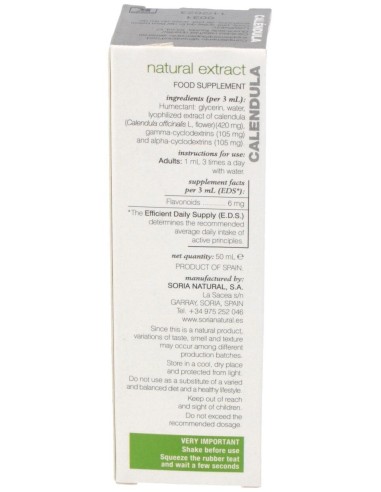 Ext. Calendula Xxi 50Ml. S/Al de Soria Natural