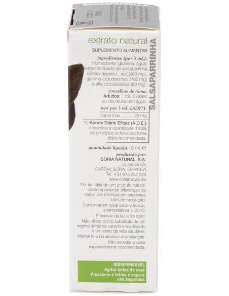 Zarzaparrilla Xxi 50Ml. S/Al de Soria Natural.