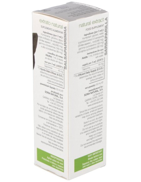 Zarzaparrilla Xxi 50Ml. S/Al de Soria Natural.