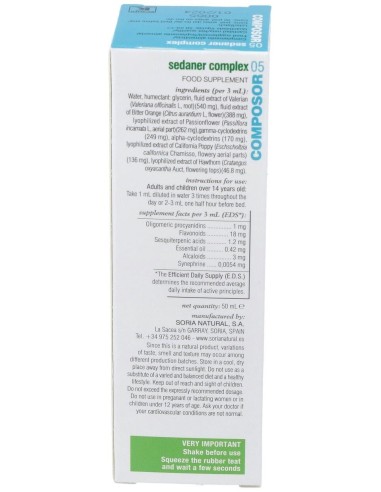 Composor 05 Sedaner Complex Xxi 50Ml. de Soria Natural