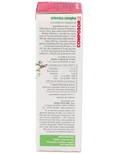 Composor 15 Artemisa Complex Xxi 50Ml. de Soria Natural