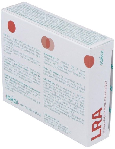 Lra Levadura Roja De Arroz + Q10 30Cap. de Sakai