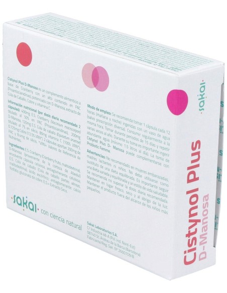Cistynol Plus D-Manosa 30Cap. de Sakai