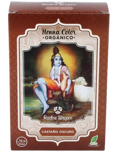 Henna Polvo Castaño Oscuro 100Gr. de Radhe Shyam
