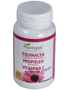 Equinacea, Propóleo y Vitamina C Masticable (60 Comprimidos 670 Mg)                                  de Plantapol 2
