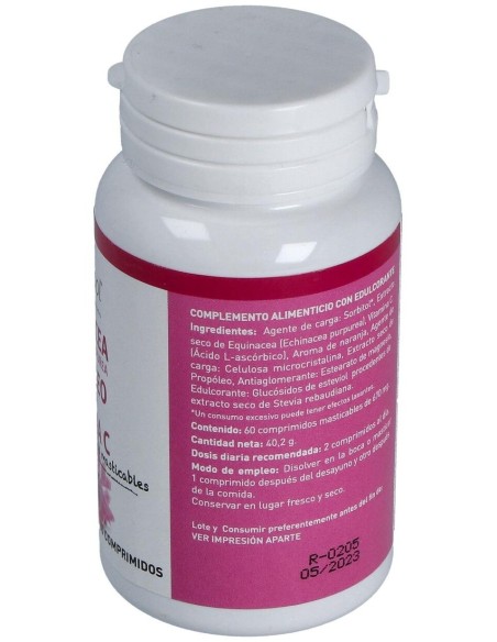 Equinacea, Propóleo y Vitamina C Masticable (60 Comprimidos 670 Mg)                                  de Plantapol
